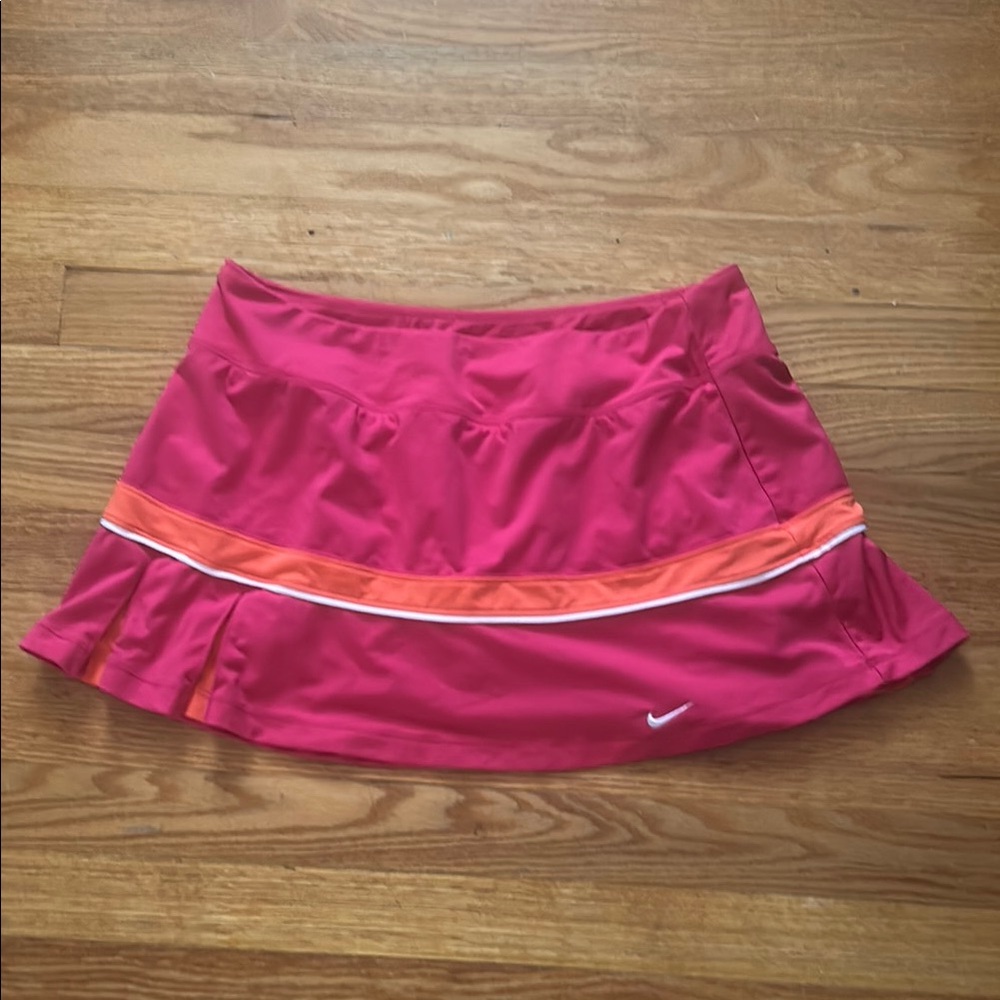 Nike Pink and Orange Tennis Skirt